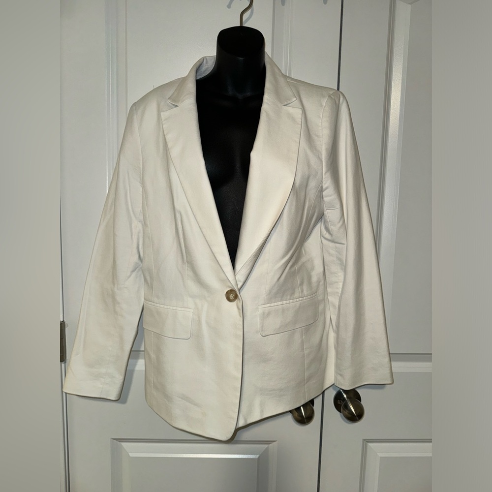 Loft women’s off white suit jacket blazer size 12